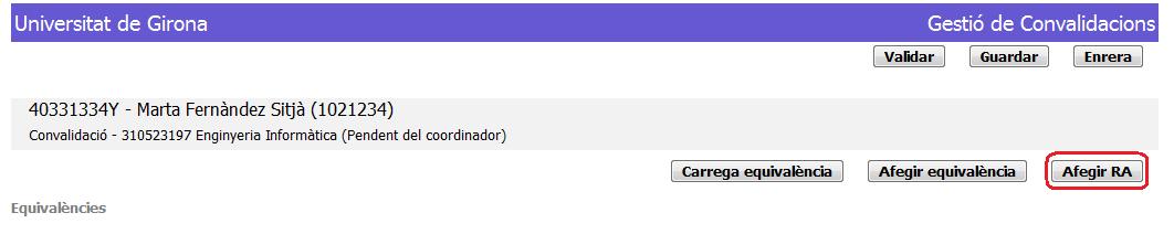 Afegir Reconeixement Acadèmic